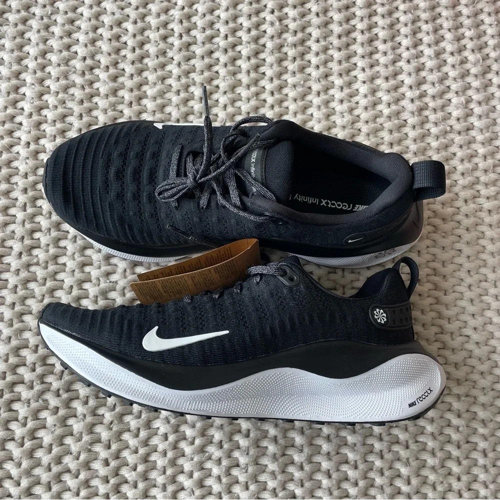 NWT Black Nike Reactx Infinity Run 4 Sneakers - Picture 1 of 6